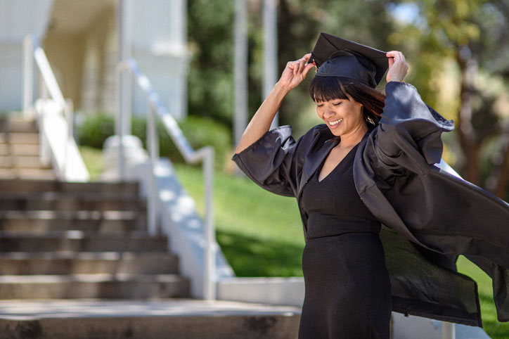 young filipino woman at graduation