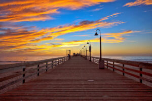 sunset at imperial beach pier in san diego