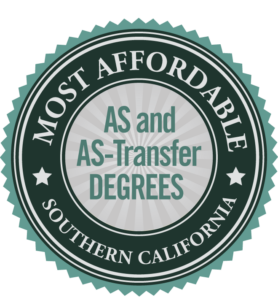 Most affordable AS and AS-transfer degrees in southern california badge