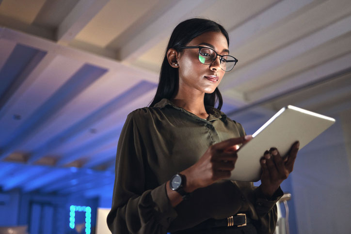 young woman on the job